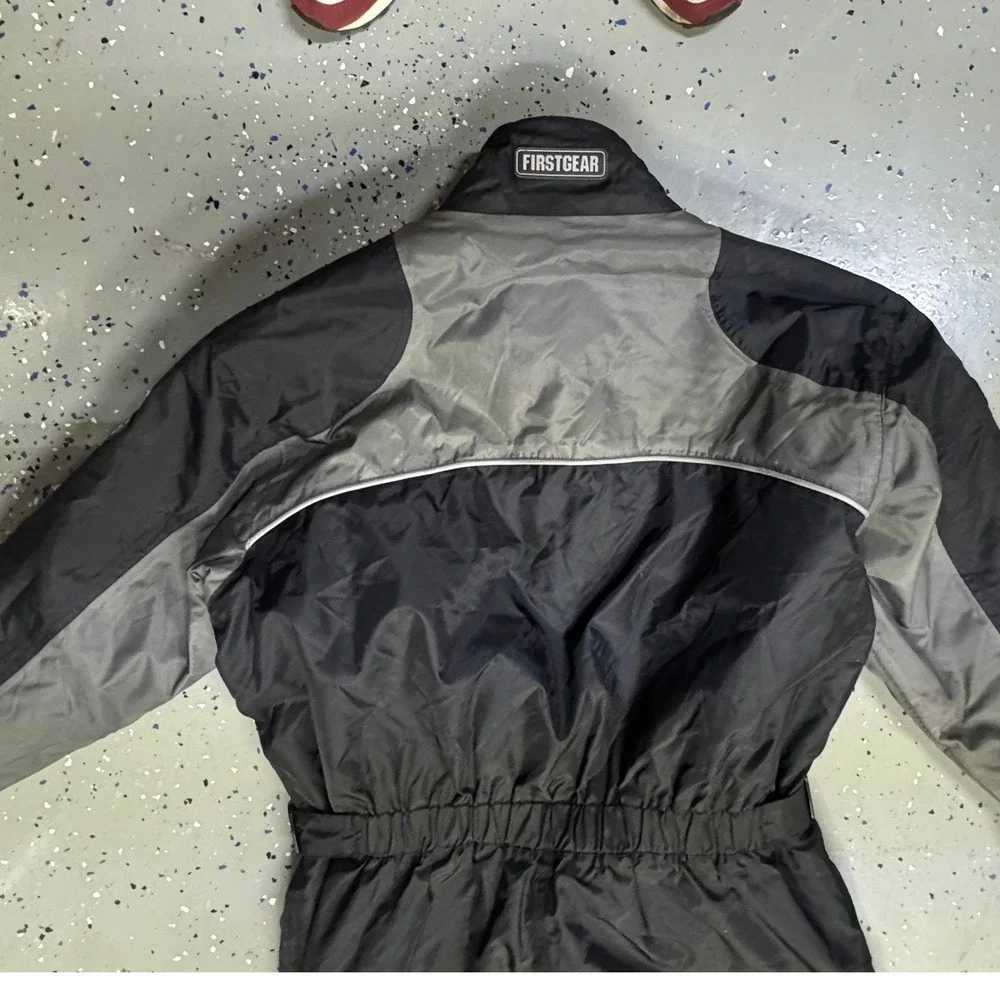 Firstgear Hypertex Motorcycle Riding Suit One Piece Coveralls Black‎ Gray Mens L